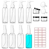 [Multiusos] Varios tipos de envases son adecuados para líquidos, champús, acondicionadores, aceites, limpiadores, cosméticos, lociones, cremas para ojos, mascarillas faciales, etc. Adecuado para viajes de negocios o de placer, maquillaje, riego, camping, etc.