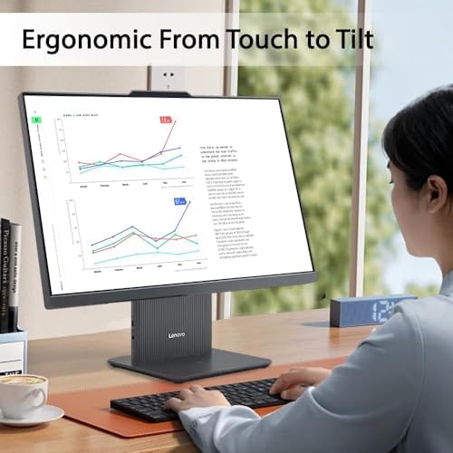 Lenovo 24" Touchscreen IdeaCentre All-in-One Desktop Computer • 6-core AMD Ryzen 5 Processor • 16GB DDR5 • 512GB SSD • Wireless KB&Mouse • Wireless Charging Base • Windows 11 - 5