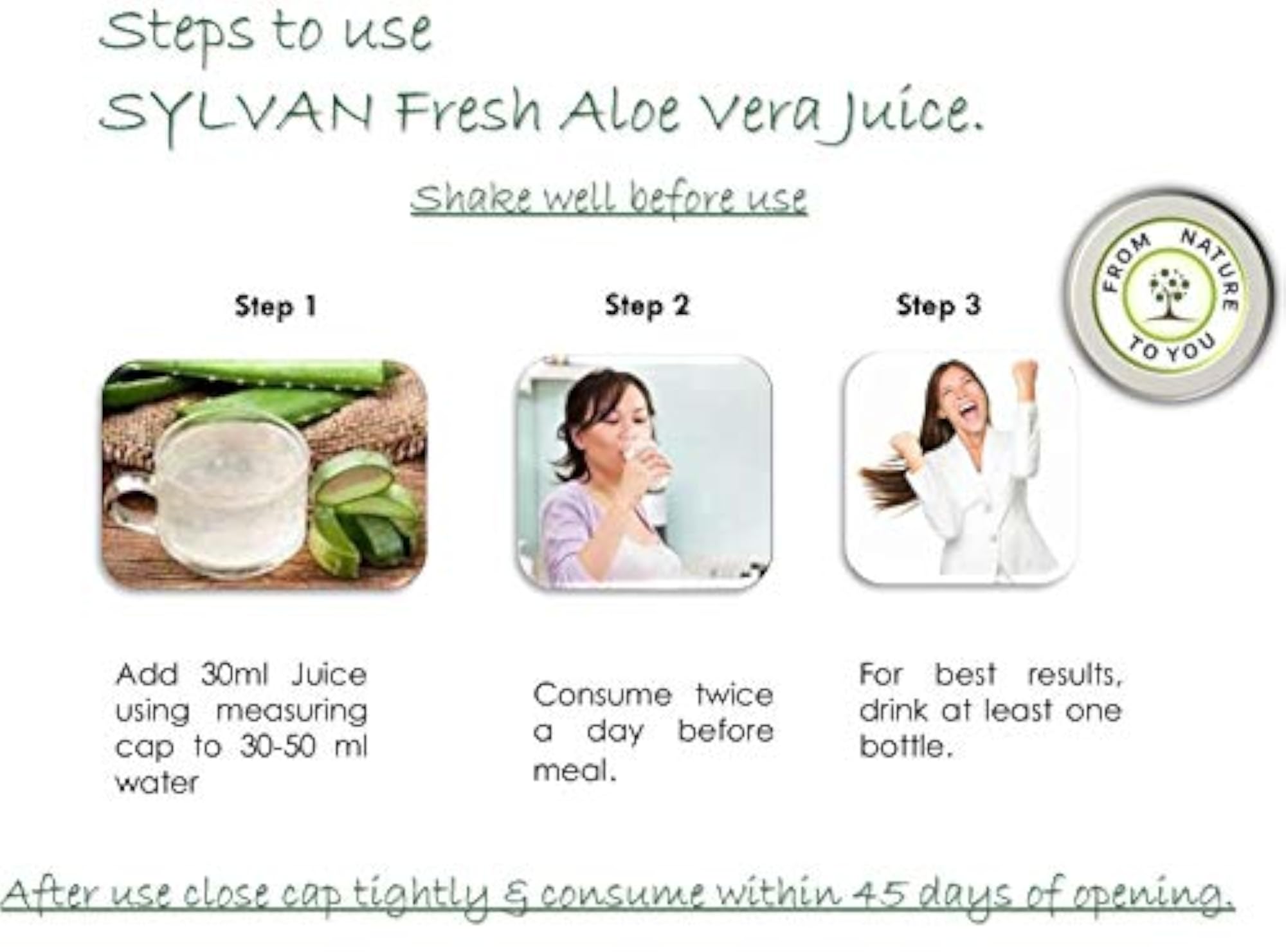 SYLVAN Wheatgrass Juice And ALOE VERA - 2L