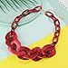 Bocar Acrylic Chunky Statement Choker Necklace for Women Fashion Vintage Collar Chain Jewelry Trendy Party Gift(NK-10810-Wine)