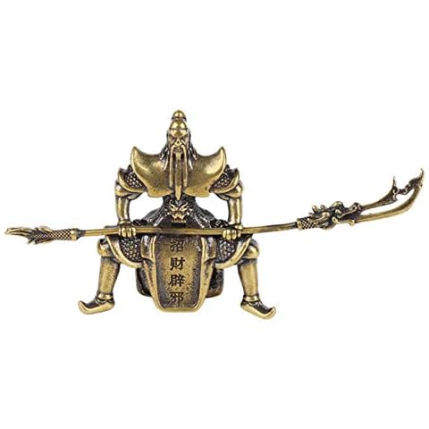 DMtse Chinese Feng Shui Brass Guan Yu Guan Gong Army General Statue Figurines Feng Shui Decor Home Office Decoration Tabletop Decor Good Lucky Gifts Cover