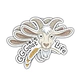 3 Pcs Goat Life Stickers, Funny Farm Animal Goat Vinyl Decals for Laptop, Notebook, Water Bottle, Hydro Flask, Car Bumper, Scrapbook, Gift for Goat Lovers, Farmers, Teens, Students, Friends 3 Inches