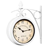 Monzana® Wanduhr Vintage Quarzuhrwerke Mit Beidseitigem Ziffernblatt...