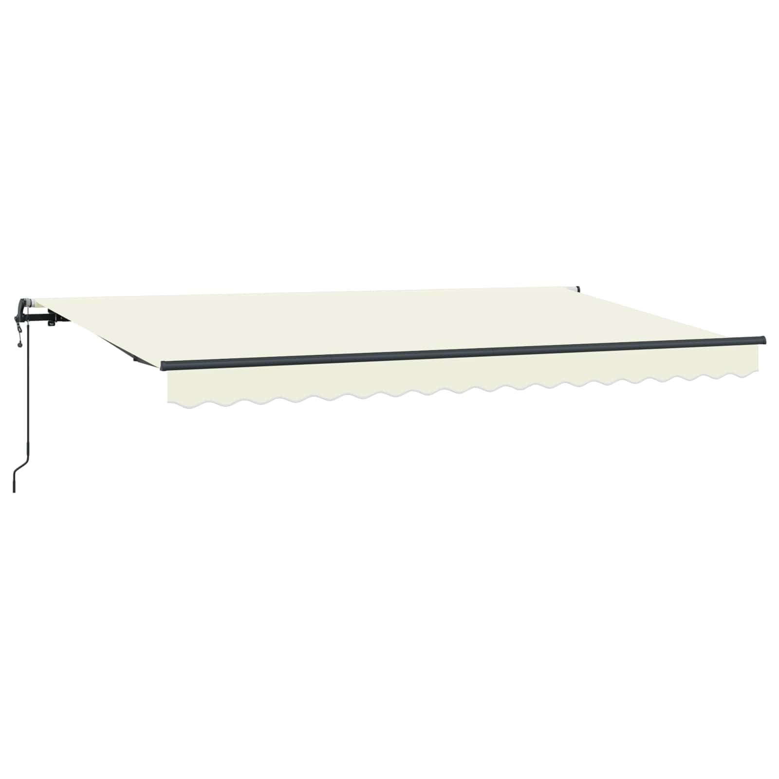 Auvent extérieur motorisé télécommandé 400x200 cm avec cadre aluminium léger et toile crème