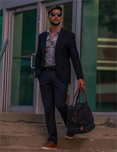 FLwuhui Mens Two Buttons Blazer Casual Lapel Collar Linen Jacket with Pockets Casual Sport Coat Slim Fit Lightweight Blazers4