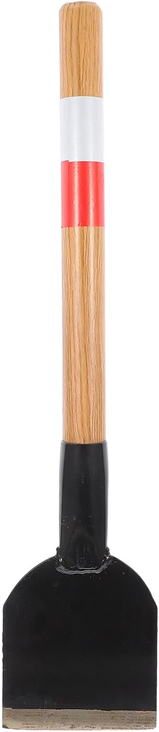 Gadpiparty Heavy-Duty Metal Snow Removal Shovel with Long Wooden Handle for Driveway and Outdoor Ice Scraping Compact Mini Railway Snow Shovel