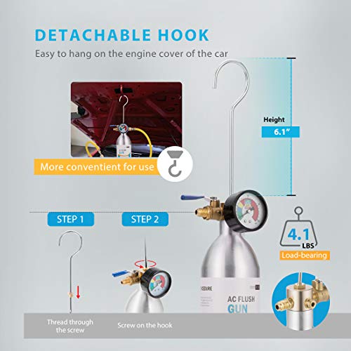 VIVOHOME AC Flush Kit Air Conditioning Flushing Gun with Barometer for
