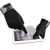 ZLMC winter touch screen gloves for men and women-compatible with iPhone, Android, Ipad, Tablet PC and other devices-winter driving, running, texting, cycling-non-slip palm gloves (black)