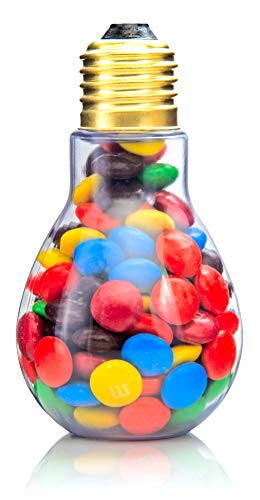 Fillable Light Bulb Containers, 36 Pack – Clear Plastic Candy Jars, Party Favors, Decorative Centerpieces, Arts And Crafts Supplies - Twist Off Cap, Freestanding Bottom, 4” Tall – Home Collectives #TOP6