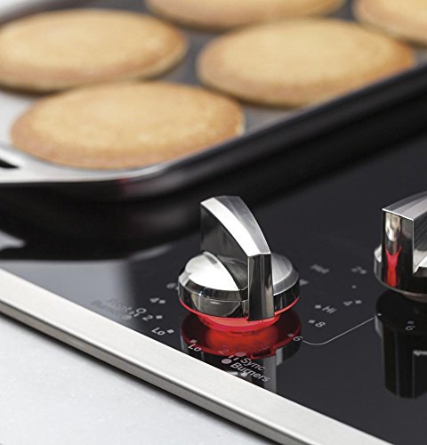 Ge Pp7036Sjss 36 Inch Smoothtop Electric Cooktop With 5 Radiant Elements, Sync, Versatile Burners, Keep Warm Setting, Control Lock Capability, Red Led Backlit Knobs, Ada Compliant Fits Guarantee #TOP4