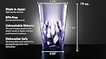 SCANDINOVIA - 19 oz Verres à boire haut de gamme incassables - Ensemble de 6 - Coupes en plastique Tritan Tumbler - Parfait pour les cadeaux - BPA Gratuit - Lave-vaisselle sans danger - Empilable