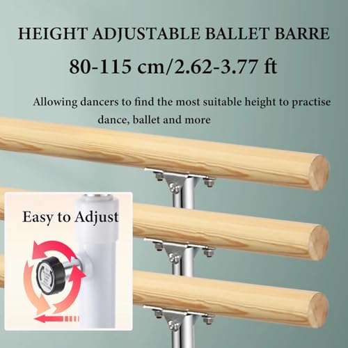 Barre de ballet avec ventouse fixe pour étirements sans glisser