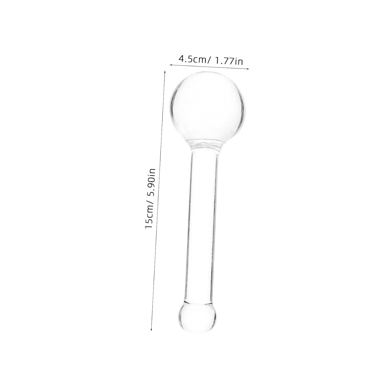 Garneck Crystal Muller Pestle for Herbs Spices Multi-use Grinding Stick Ergonomic Design for Easy Handling High-Temperature Resistant for Kitchen Laboratory Use
