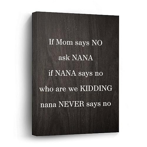 Toile If Mom Says NO Ask Nana Yelolyio cadre tableau salon 40x50
