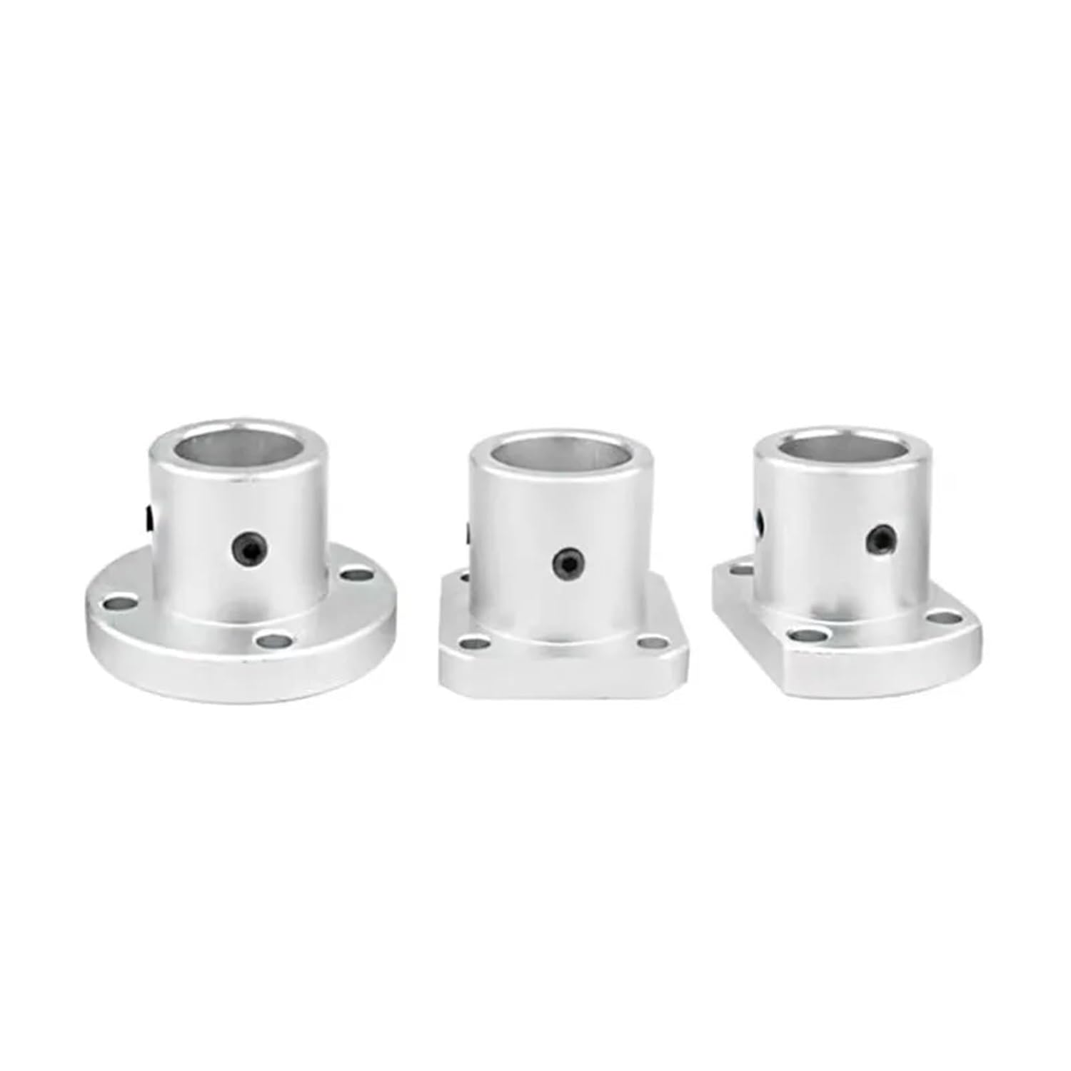 1PC Guide Shaft Support Base Optical axis Support seat Round Flat Flange Optical axis Mount(Round,30mm)
