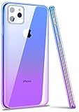 iPhone 11 Pro Case, Ansiwee Thin Colorful Clear Shell Super Slim Case Translucent Impact Resistant Flexible TPU Bumper Protective Case for Apple iPhone 11 Pro (Blue Purple)