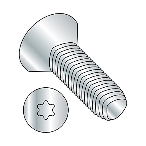 Small Parts 1416RTF Steel Thread Rolling Screw for Metal, Zinc Plated, 82 Degree Flat Head, Star Drive, 1/4"-20 Thread Size, 1" Length (Pack of 50)