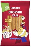 Huober Crossini Käse, Bio Gebäckstangen mit Allgäuer Emmentaler, locker und herzhaft, plastikfrei verpackt, 100 g