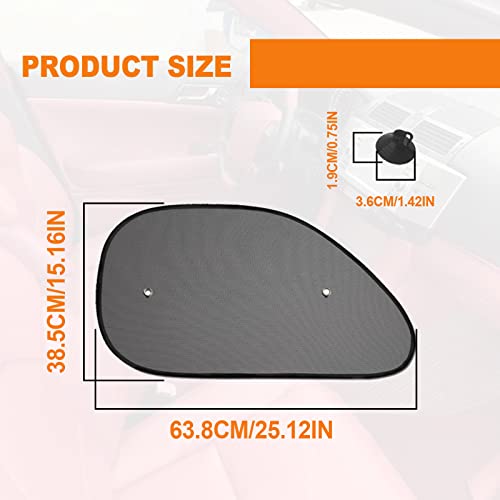 2 PCS Car Accessories Side Window Sun Shade, Glare and UV Rays Protection for Your Child, with Sun UV Protection, Reduce Damage from Direct Bright Sunlight and Heat, Universal Car Window Shade - Thumbnail 2