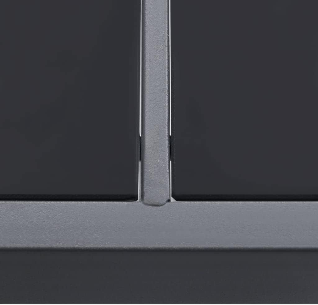 Outdoor Side Table, Patio End Table with Metal Frame, Home Coffee Table for Living Room, Balcony, Patio Dining Table Anthracite 74.8"x35.4"x29.1" Steel