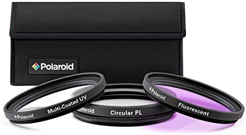 Polaroid Optics 40.5mm 3-Piece Filter Kit Set [UV,CPL,FLD] includes Nylon Carry Case – Compatible w/ All Popular Camera Lens Models