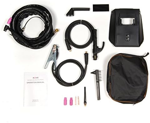 Röhr HP-200PP TIG/ARC 2 in 1 Welder Inverter Gasless 200 Amp DC Anti-Stick Welding Machine Hot Start MMA MOSFET 240V AC  Welding Mask & Variety of Accessories Included