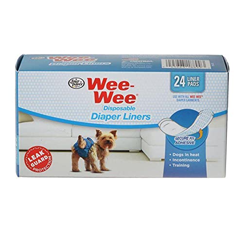 Four Paws Wee Wee Dog Diaper Garment Pads 24 Count #TOP21