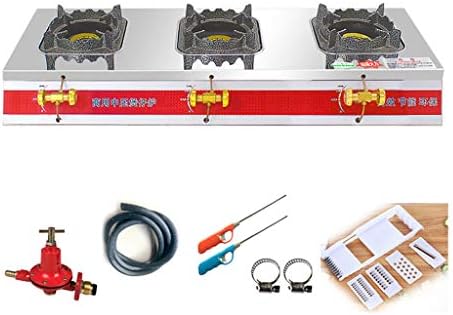 Gas Cooktop Liquefied Gas Claypot Stove/Manual Ignition At Medium Pressure Commercial Stove Gas Stove (2 burner) ()