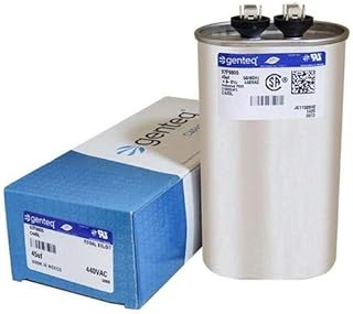 GE - 45 uF MFD x 440 VAC Genteq Replacement Capacitor Oval # C445L / 97F9805