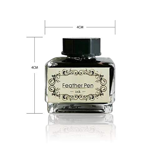 Dawegama Black Calligraphy Ink No Carbon No Blocking Fountain Pen Ink Suitable For Feather Pen Quill Pen Dip Pen Calligraphy Pen Painting Pen 15Ml #TOP1