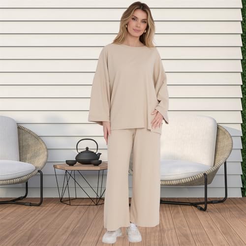 Vêtements confortables et décontractés grande taille ensemble côtelé - 7