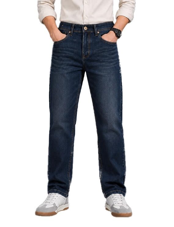 Narrow Fit Jeans for Men | 100% Cotton Denim | Mid Rise | Casual Jeans-picture-49