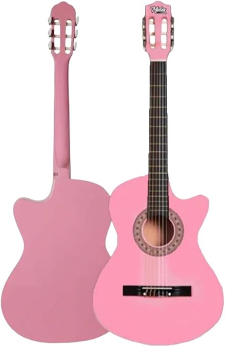 Midex CG-395PK Pembe Renk Kesik Klasik Gitar 4/4 Yetişkin Boy Sap Ayarlı Full Set