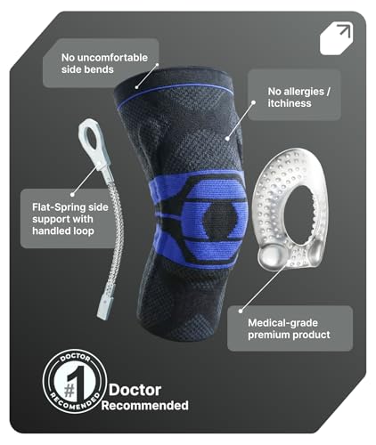 Image of Knee Caps For Men & Women, Knee Brace Ultima with Patella Gel Pads & Side Stabilizers, Knee Support for Arthritis, Pain Relief, Sports & Workouts, injury Recovery, Knee Pads - Black, Medium,1 Pc