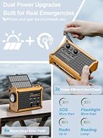 ROCAM 12000mAh Kurbelradio, Tragbares Solar Dynamo Notfallradio mit AM/FM – Ansicht 2
