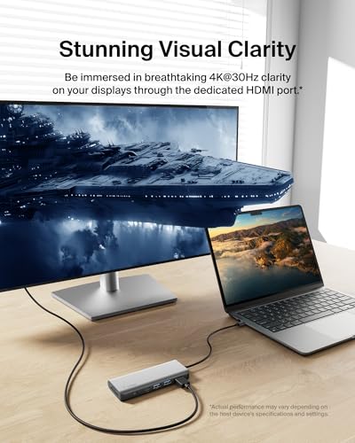 Image of Belkin USB-C Hub, 7-in-1 MultiPort Docking Station for MacBook & Windows - 85W USB-C Power Delivery 3.0, 4K HDMI 1.4, 2X USB-A 3.0, SD 3.0, Micro SD 3.0, & 3.5mm Audio Jack (Pack of 10)