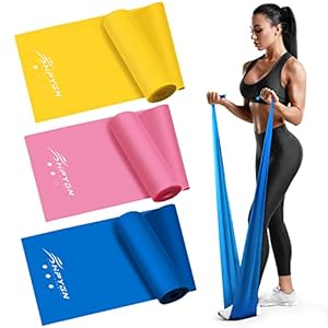 Resistance Bands, Exercise Bands, Physical Therapy Bands for Strength Training, Yoga, Pilates, Stretching, Stretch…