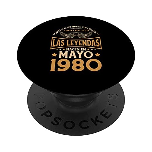 Cumpleaños Hombre Regalos Las Leyendas Mayo 1980 PopSockets PopGrip Intercambiable