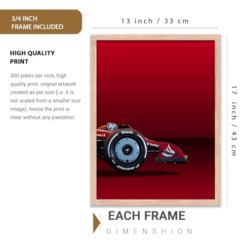Image of kotart Big Sports Car Framed Posters Gift Items for Boys Room Wall Decoration Bedroom Living Room Office Studio Decor | Car Poster Frame for Wall Decor Set Of 3 Size (13 X 17 inch)