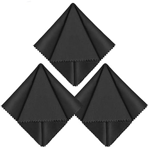 3X GRUTTI Microfiber Cleaning Cloths 20X20CM - for LCD Screens, Lenses, Tablets, Notebook, Spectacles, Cell Phone, TVs, Apple iPad, iPhone & Other Delicate Surfaces Cover