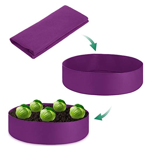 Axabing Extra Large Fabric Raised Planting Bed Round Raised Planter Grow Bag Garden Bed Bag Vegetable Grow Bag Plant Bed Planter Container Growing Cultivation Plant Bag #TOP5