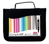Graph'it Lot de 24 Marqueurs à alcool double pointe Basic colors