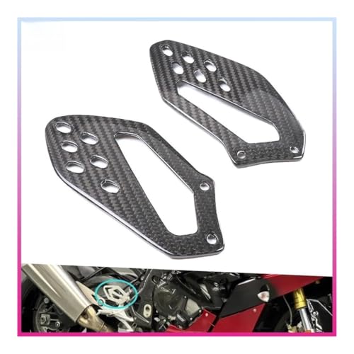 Plaques talon carbone S1000RR anti-rayures pour carénage pédale