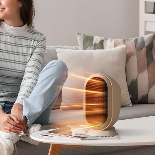 Miniatura 8 de Calentador Eléctrico - Calentador Portátil De 1200w - Ventilador De Calefacción Con Protección Contra Sobrecalentamiento,Para Uso En Interiores Habitación Escritorio Dormitorio Baño Coche Oficina Tien