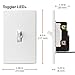 Lutron Ariadni/Toggler LED+ Dimmer Light Switch for Dimmable LED, Halogen and Incandescent Dimmer Switch, 150W, Single-Pole/3-Way, AYCL-153P-WH, White