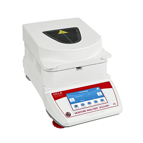 Ucla Scientific Moisture Anlyzer Spanish English Germany Menu Balance Meter 0.01% Readability 110G0.001G 110V 3 Drying Modes,Touch Screen Rs232 Interface Water Content Test #TOP2