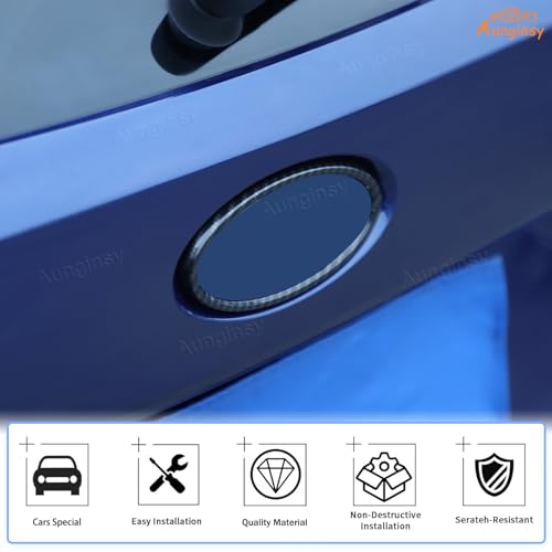 Image of Aunginsy Rear Tailgate Emblem Cover Trim Compatible with Subaru Crosstrek GU 2024 2025 Car Trunk Emblem Badge Logo Cover Center Logo Decorative Circle Ring Protection Cover ABS Exterior Accessories