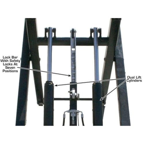 ATLAS Automotive Equipment 6MR Commercial-Grade Mid-Rise Scissors Lift, Portable Free-Standing Design, 6,000lbs. Capacity, 24\" Arms, Dual Hydraulic Cylinders, Single Point Manual Lock Release, 110V - Thumbnail 6