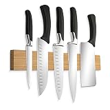 Poolrcfilters 16-Inch Magnetic Bamboo Knife Set Holder, Versatile Utensil Holder & Tool Organizer, S