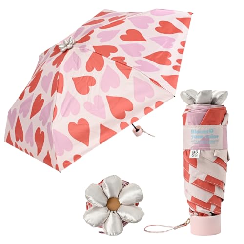 assa ���P �܂肽���� Ohana Parasol �y�� UV�J�b�g 100 �Ռ� ���f�B�[�X ���J���p ���� �ՔM ���O���Օ� �ߐԊO���Օ� 100% �R���p�N�g �M�t�g ���� ���킢�� 50cm ���� (FW948/���b�h)